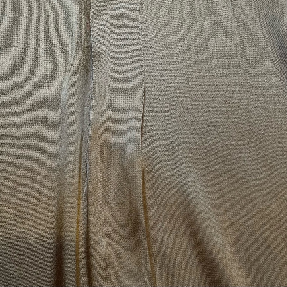 DISSH Simone Pearl Satin Shirt in Golden Olive Chartreuse Size 6 - Picture 14 of 16